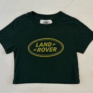 PacSun Dark Green Land Rover Cropped Tee